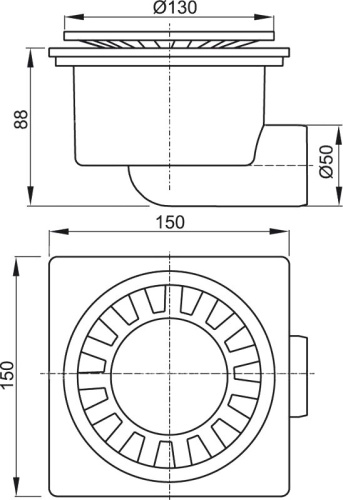 Душевой трап AlcaPlast APV15 фото 2