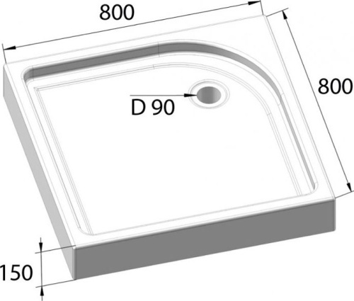 Поддон для душа BelBagno Tray 80х80 фото 7