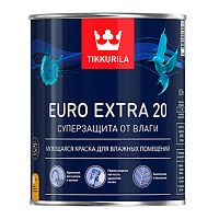 TIKKURILA EURO EXTRA 20 краска моющаяся для влажных помещений, база C (9л)