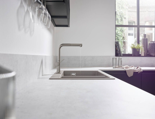 Смеситель Hansgrohe Talis M54 72809800 для кухонной мойки, сталь фото 3