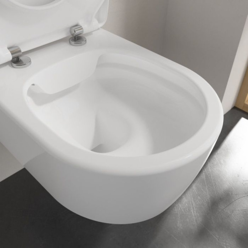 Унитаз подвесной Villeroy & Boch Avento 5656RS01 альпийский белый, безободковый фото 12