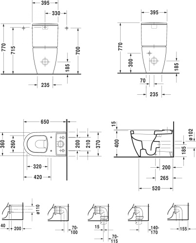 Унитаз-компакт Duravit ME by Starck 2170090000 с микролифтом фото 2