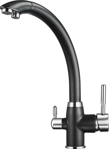 Смеситель Granula GR-2167 черный для кухонной мойки