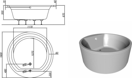Акриловая ванна Kolpa San Vivo 5033-01 160x160 фото 2 Акриловая ванна Kolpa San Vivo 5033-01 160x160 фото 2