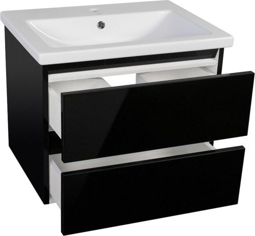 Мебель для ванной Style Line Даймонд 80 Люкс Plus подвесная, черная фото 4