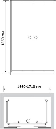 Душевая дверь в нишу RGW Classic CL-10 (1660-1710)x1850 фото 2