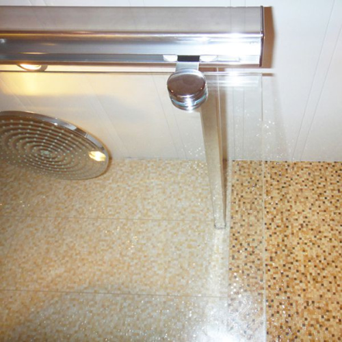Шторка на ванну GuteWetter Slide Pearl GV-862 левая 75 см стекло бесцветное, профиль хром фото 4