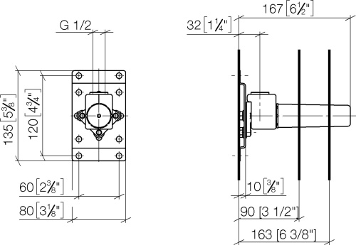 Шланговое подключение Dorn Bracht Symetrics 28450980-99 темная платина матовая фото 4