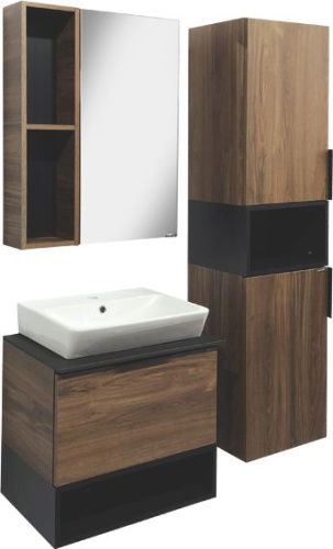 Мебель для ванной Comforty Штутгарт 60, подвесная, дуб тёмно-коричневый фото 4