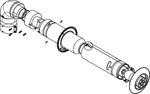 Комплект дымохода Protherm 60/100, горизонтальный