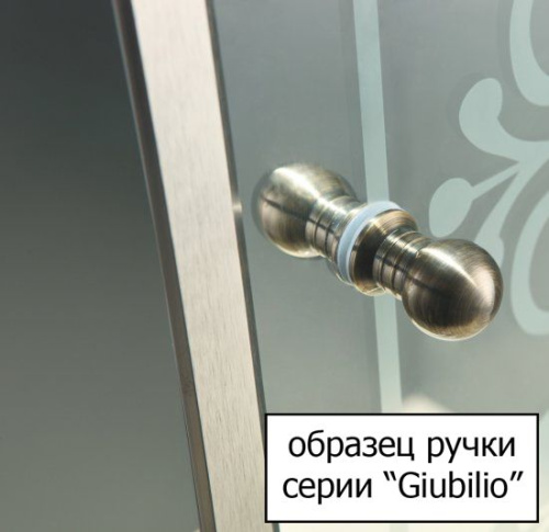 Душевая дверь в нишу Cezares Giubileo-BF-1 стекло с узором, хром фото 4