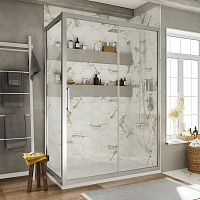 Душевой уголок STWORKI Эстерсунд DE019R80120200 120x80 см профиль хром матовый