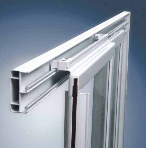 Душевая дверь в нишу Ravak ASDP3-90 Transparent, профиль белый + средство для ванн и душевых кабин фото 4