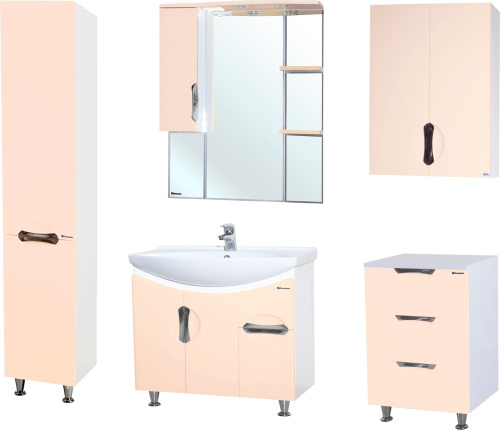 Зеркало Bellezza Лагуна 75 L бежевое фото 2
