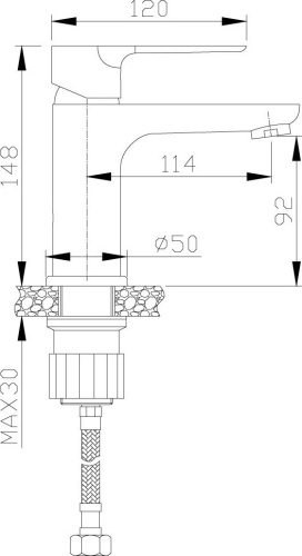 Смеситель Rossinka RS35 RS35-11PC для раковины фото 3