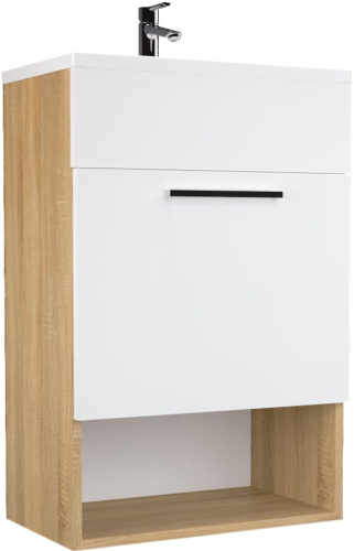 Мебель для ванной 1MarKa July 50П подвесная, дуб сонома Мебель для ванной 1MarKa July 50П подвесная, дуб сонома