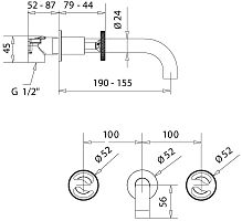 Смеситель Migliore Reversa 28195 С ВНУТРЕННЕЙ ЧАСТЬЮ, для раковины, хром