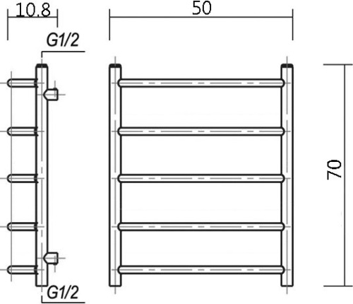26 480 руб. Полотенцесушитель водяной Domoterm Лаура П5 50x70, античная бронза фото 6 Полотенцесушитель водяной Domoterm Лаура П5 50x70, античная бронза фото 6