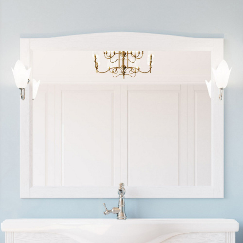 Мебель для ванной ValenHouse Эллина 120 белая, фурнитура хром фото 3