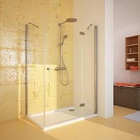 Душевой уголок GuteWetter Lux Rectan GK-103 правый 100x90 см стекло бесцветное, профиль хром