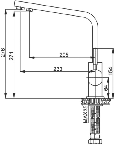 Смеситель Raiber RF6901 для кухонной мойки фото 2