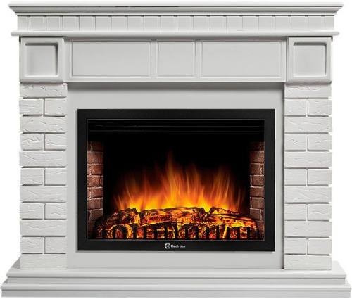 Портал Firelight Bricks 30 камень белый, белая эмаль фото 2