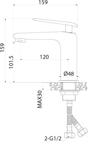Смеситель IDDIS Dash DASSB00i01 для раковины, хром фото 5