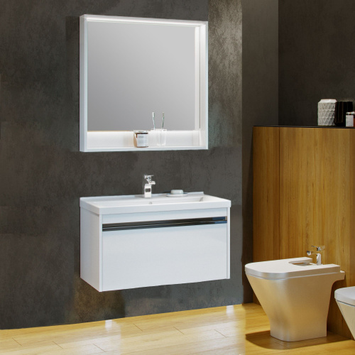 Мебель для ванной AQUATON Капри 80 подвесная фото 6