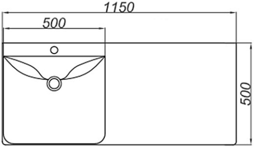 Мебельная раковина Aqwella Forma 115 L фото 5