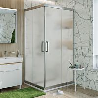 Душевой уголок STWORKI Дублин DE019SC100100200 100x100 см профиль хром матовый, стекло матовое