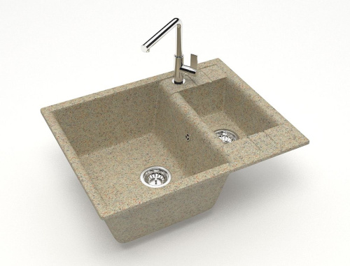 Мойка кухонная ZETT lab. T190Q005 песочная фото 2