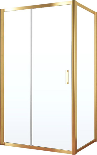 Душевой уголок Vegas Glass ZP+ZPV TUR NOVO 110*90 09 01 профиль золото, стекло прозрачное фото 3