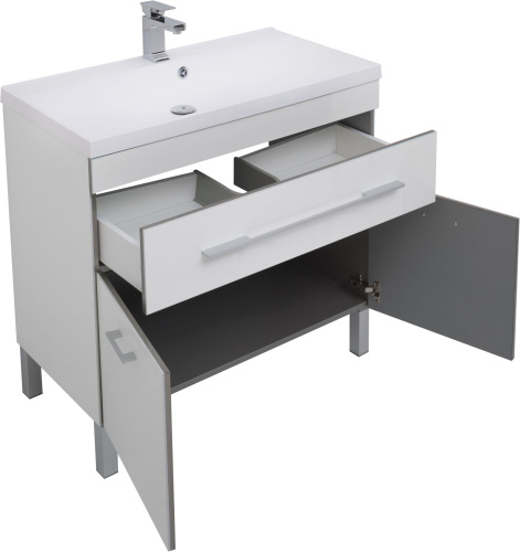 Мебель для ванной Aquanet Верона 90 белая, 1 ящик, 2 двери фото 9