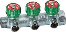 Коллектор FAR 1" х 3/4" 3 выхода, присоединение евроконус