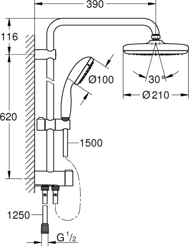 Душевой комплект Grohe Grohtherm 800 34558000 + 26381001 фото 6