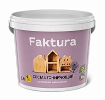 FAKTURA состав защитный для древесины водорастворимый, тик (0,9л)