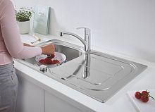 Комплект Grohe Eurosmart 31565SD0 Мойка кухонная K300 31563SD0 + Смеситель Eurosmart 33281002 для кухонной мойки