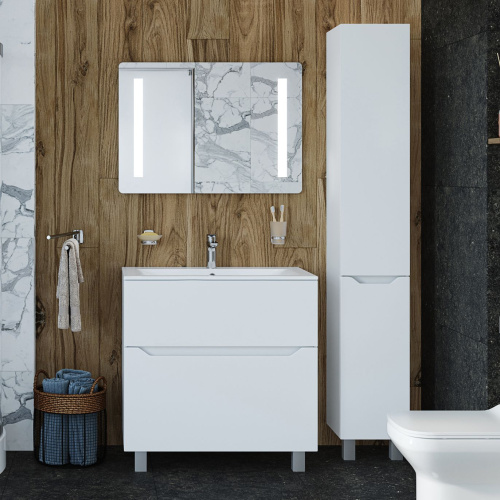 Мебель для ванной AM.PM Tender 80 напольная, белая фото 6