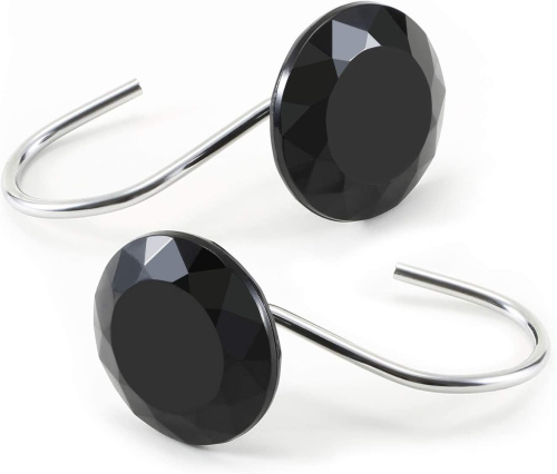 Крючок для шторы Carnation Home Fashions Crystal Black фото 4