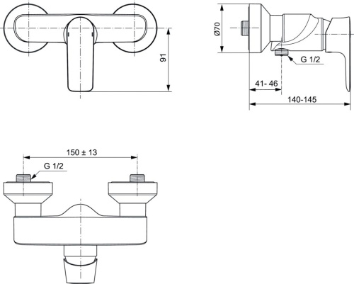 Смеситель Ideal Standard Connect Air A7032AA для душа фото 5