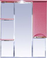 Зеркало Misty Жасмин 85 с подсветкой, розовая эмаль R