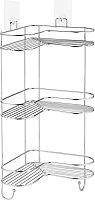 Полка Kleber Lite KLE-LT056 угловая, 3-ярусная, с крючками