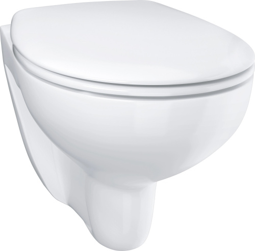 Унитаз подвесной Grohe Bau Ceramic 39351000 безободковый, альпин-белый фото 2