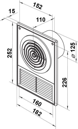 Вытяжной вентилятор Vents 125 Ф фото 3