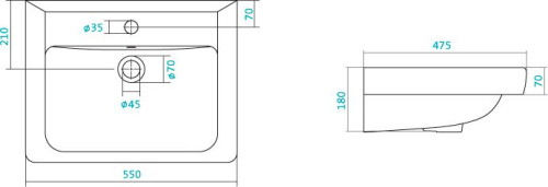 Мебель для ванной AQUATON Йорк 55 белый/ясень фабрик фото 7