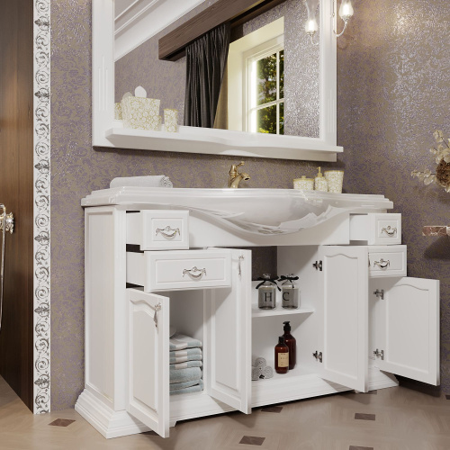 Мебель для ванной Opadiris Риспекто 120 белая матовая фото 8