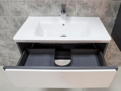 Мебель для ванной Roca Ronda 80 белый глянец, антрацит фото 5
