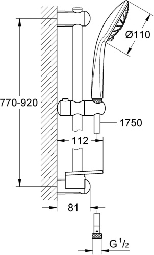 Душевой гарнитур Grohe Euphoria 110 Massage 27226001 фото 2