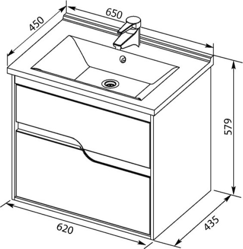 Мебель для ванной Aquanet Модена 65 фото 6