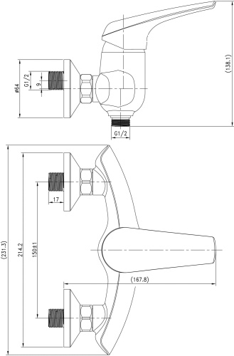 Смеситель Aquanet Conte SD91387 для душа фото 4